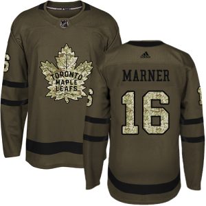 Herren Toronto Maple Leafs Eishockey Trikot Mitchell Marner #16 Authentic Grün Salute to Service